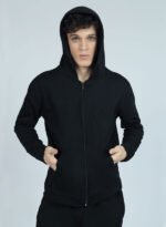 Cozy Fleece ZIP Hoodie – Black