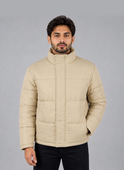 Men’s Cream Off-White Puffer Jacket